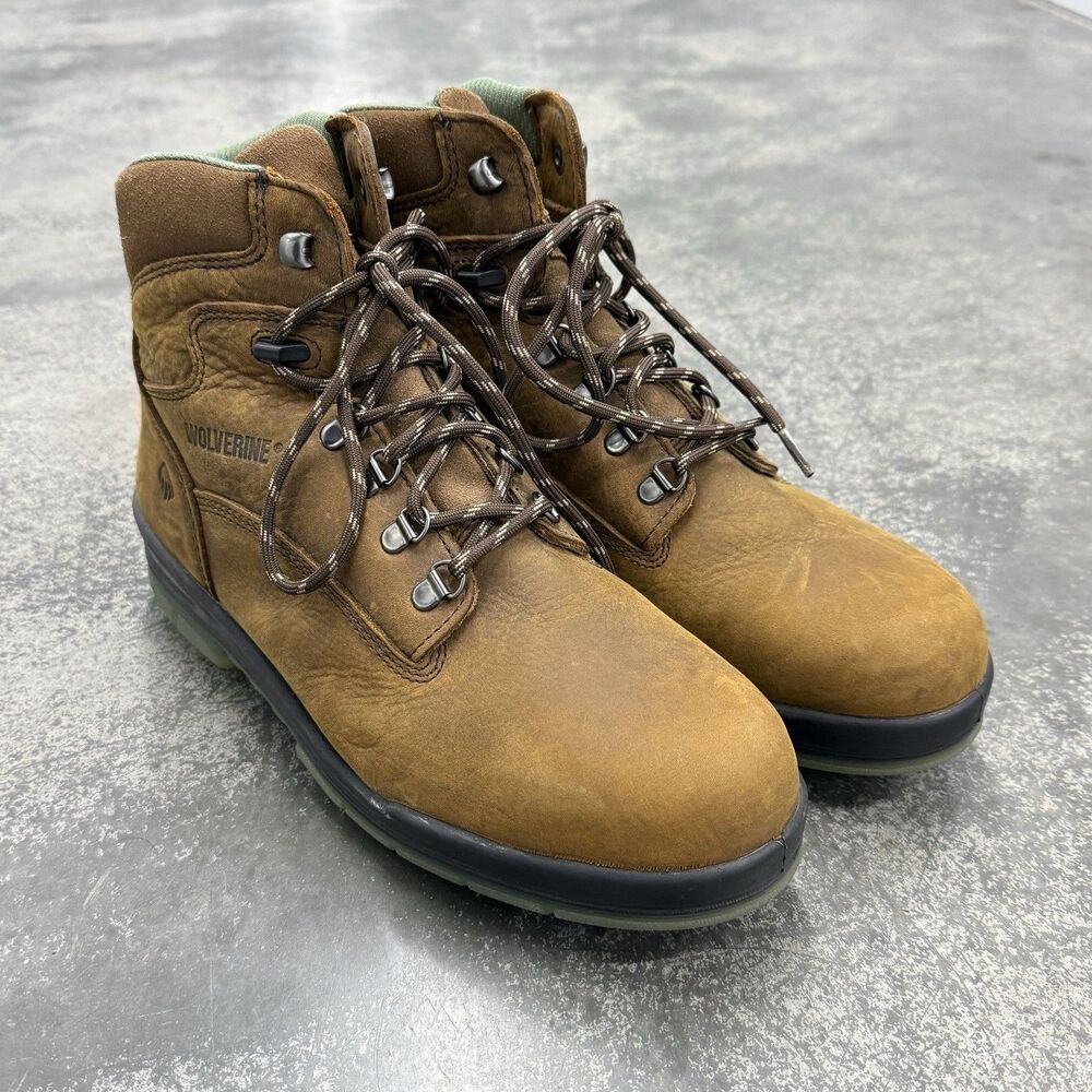 Wolverine DuraShocks Waterproof Insulated Steel Toe 6" Boot Brown 10.5 W03294
